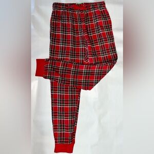Plaid Pajama Pants Red Green Cotton S Small Pants Narrow River Trading Co.